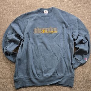 Vintage 90's Champion Men's Heather Grey Crew‎ Neck Sweater Size Extra Large